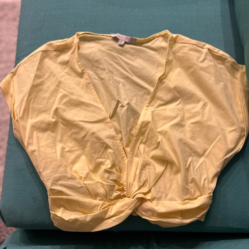 Yellow Twist Front Top